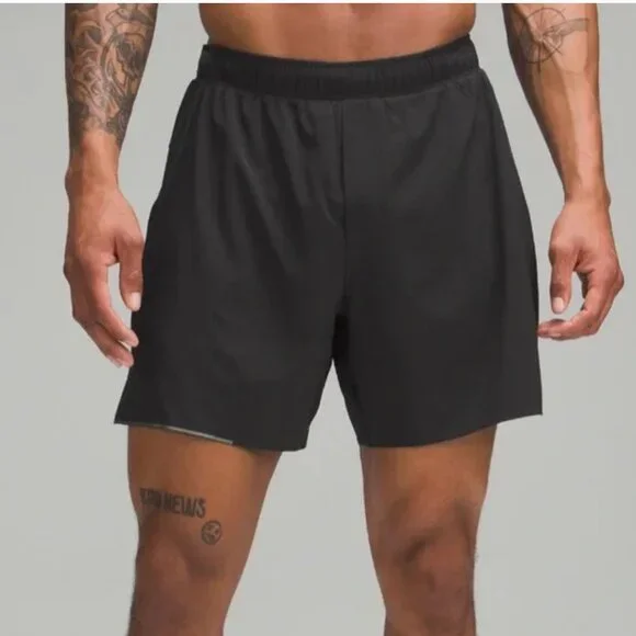 Lululemon Surge Lined Short 6" Black Size M - Picture 1 of 16